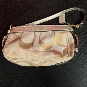 Coach gold mini bag